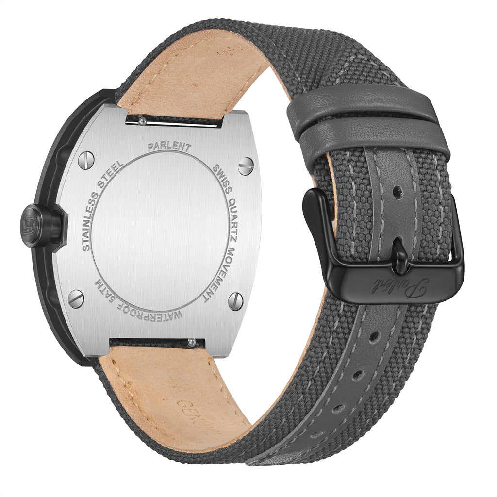 Parlent Vanguard Prime - Jam Tangan Pria 42mm, Swiss Ronda 762 Quartz Movement, Waterproof 5ATM (50M), Stainless Steel