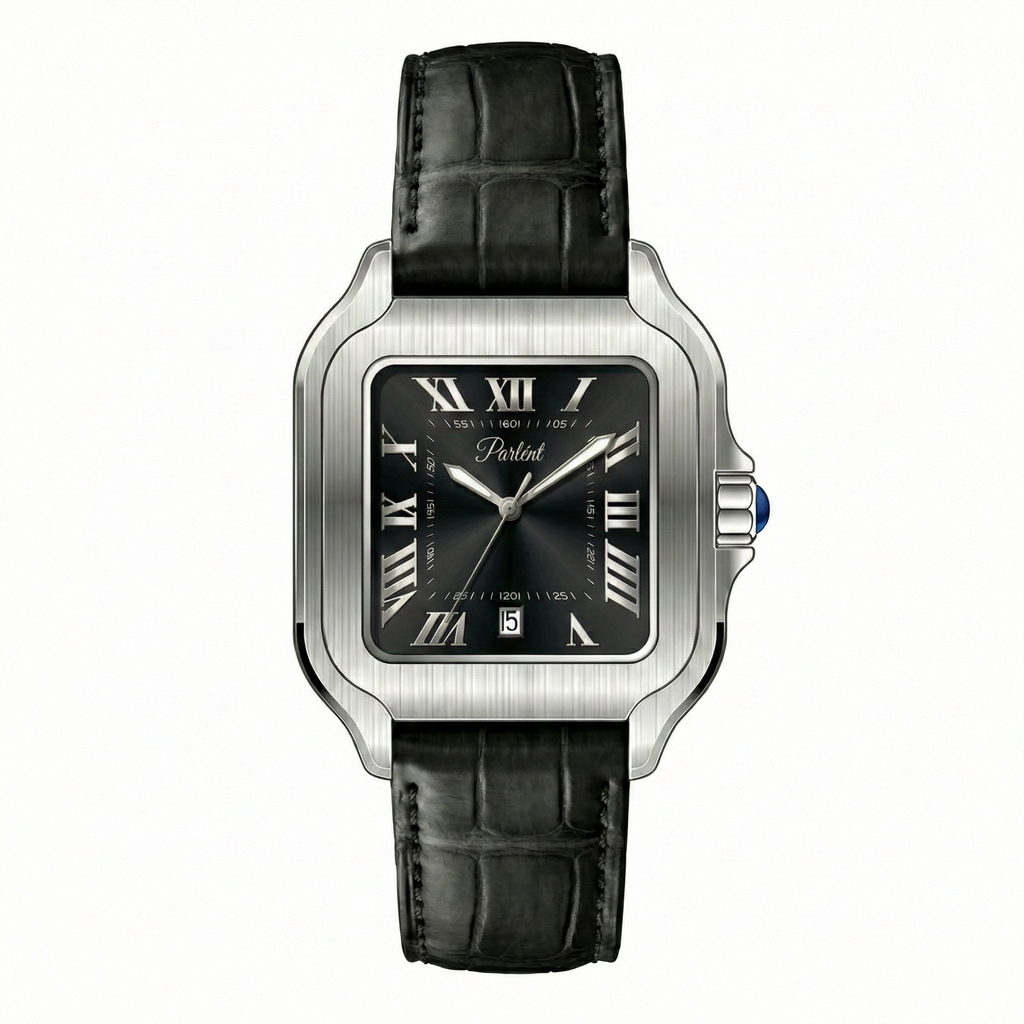 Parlent Portico - Men's Watches 36.50mm, Japan Quartz Movement, Waterproof 3ATM (30M), Stainless Steel