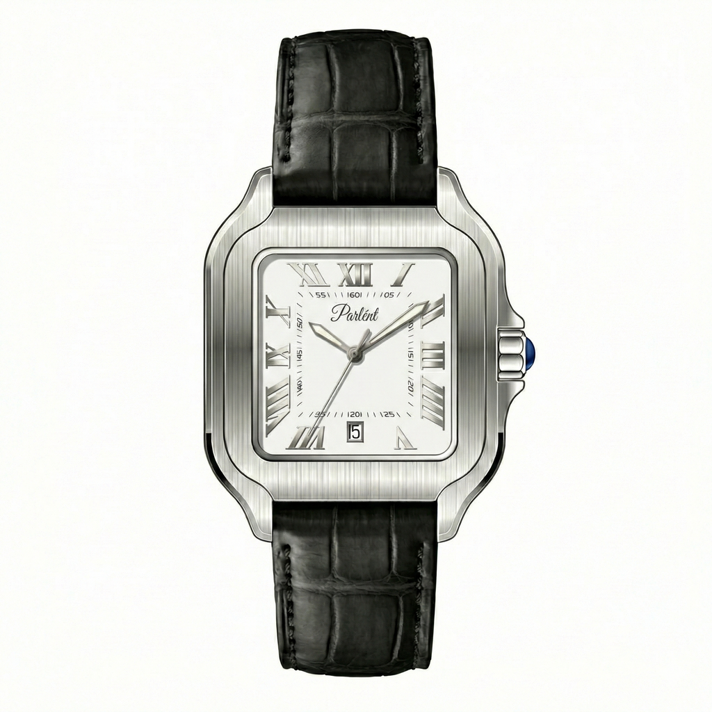 Parlent Portico - Men's Watches 36.50mm, Japan Quartz Movement, Waterproof 3ATM (30M), Stainless Steel