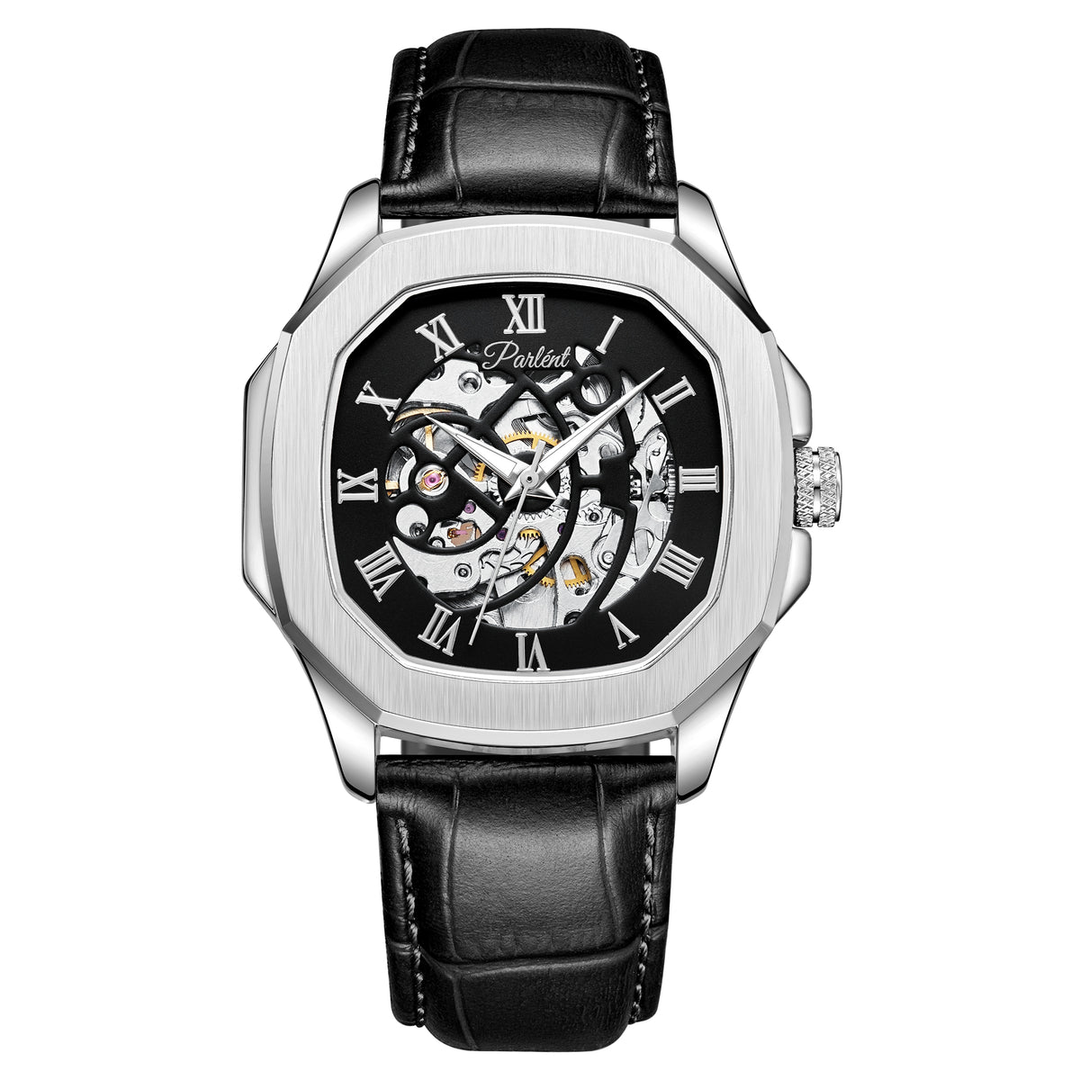 Parlent Gallant Vortex - Men's Watch 42mm, Automatic Movement, Waterproof 5ATM (50M), Stainless Steel