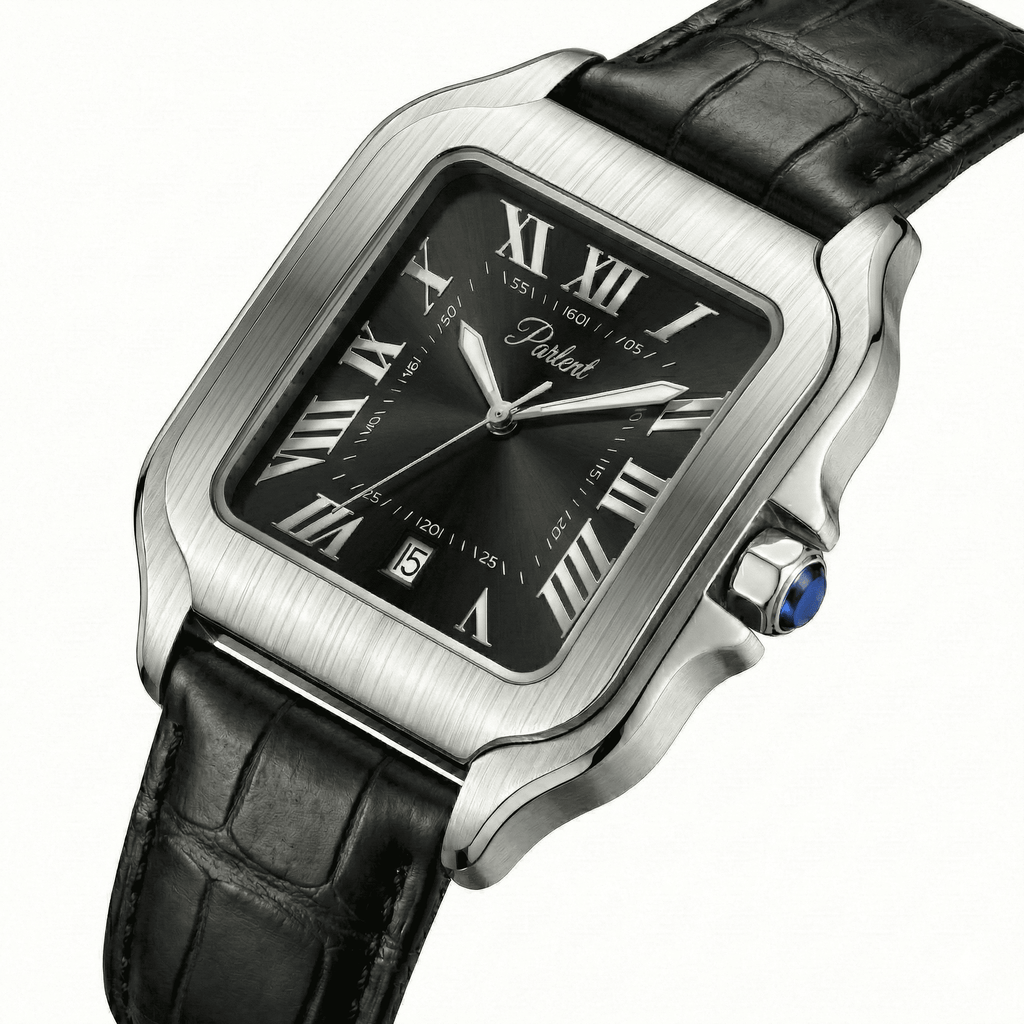 Parlent Portico - Men's Watches 36.50mm, Japan Quartz Movement, Waterproof 3ATM (30M), Stainless Steel