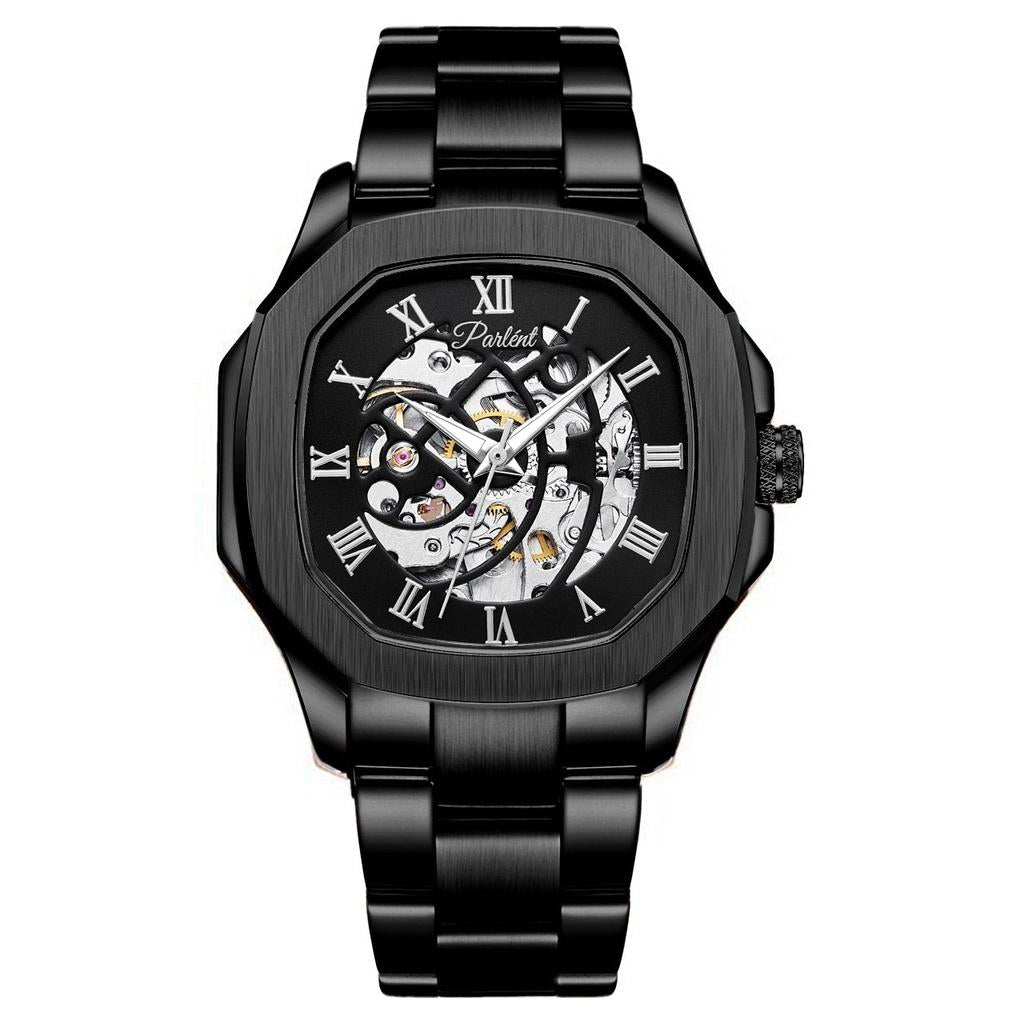 Parlent Gallant Vortex Steel - Men's Watch 42mm, Automatic Movement, Waterproof 5ATM (50M), Stainless Steel