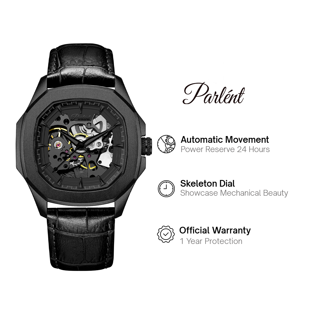 Parlent Gallant Phantom - Men's watch 42mm, Automatic Movement, Waterproof 5ATM (50M), Stainless Steel