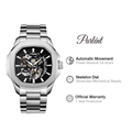 Parlent Gallant Vortex Edge Steel - Men's Watch 42mm, Automatic Movement, Waterproof 5ATM (50M), Stainless Steel
