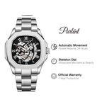 Parlent Gallant Vortex Steel - Men's Watch 42mm, Automatic Movement, Waterproof 5ATM (50M), Stainless Steel