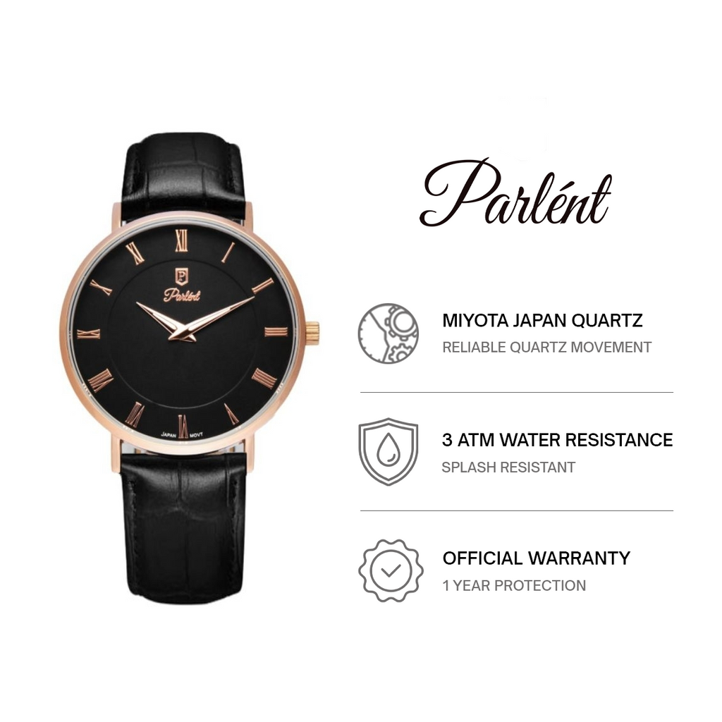 Parlent Louis Femme - Woman's Watches 36mm, Miyota Japan Quartz Movement, Waterproof 3ATM (30M), Stainless Steel