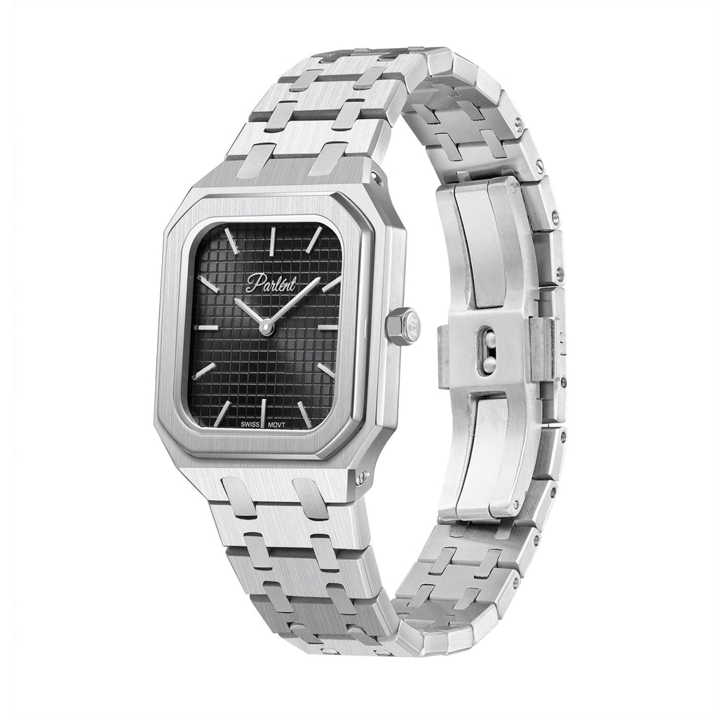Parlent Cortez Prime - Men's Watch 40mm, Swiss Ronda 762 Quartz Movement, Waterproof 5ATM (50M), Stainless Steel