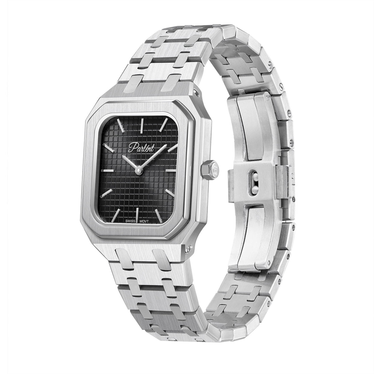 Parlent Cortez Prime - Men's Watch 40mm, Swiss Ronda 762 Quartz Movement, Waterproof 5ATM (50M), Stainless Steel