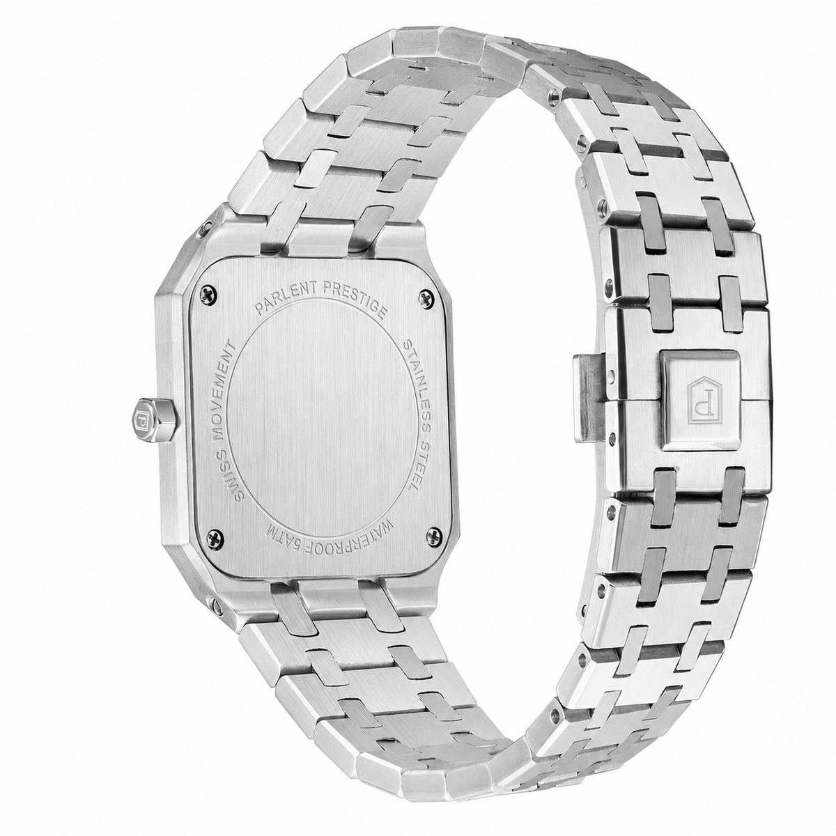 Parlent Cortez Prime - Men's Watch 40mm, Swiss Ronda 762 Quartz Movement, Waterproof 5ATM (50M), Stainless Steel