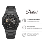 Parlent Palladium Phantom Steel - Men's Watch 40mm, Automatic Movement, Waterproof 5ATM (50M), Stainless Steel