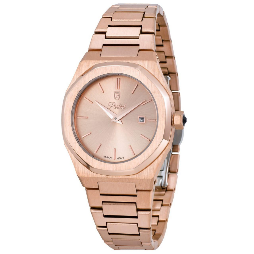 Parlent Palladium Femme Steel - Woman's Watches 34mm, Miyota Japan Quartz Movement, Waterproof 10ATM (100M), Stainless Steel