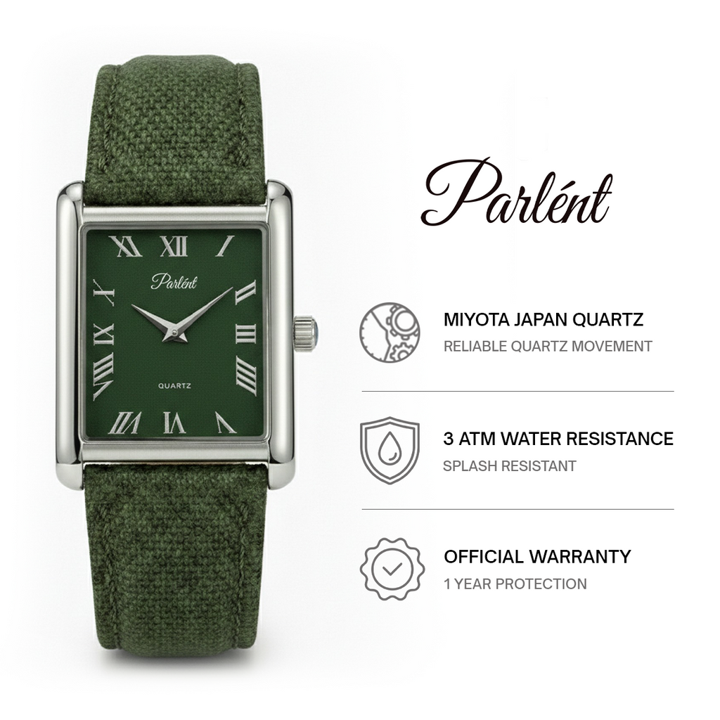 Parlent Regent - Men's Watch 29 x 36mm, Japan Quartz Movement, Waterproof 3ATM (30M), Stainless Steel