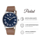 Parlent Rome - Men's Watch 40mm, Japan Quartz Movement, Waterproof 3ATM (30M), Stainless Steel