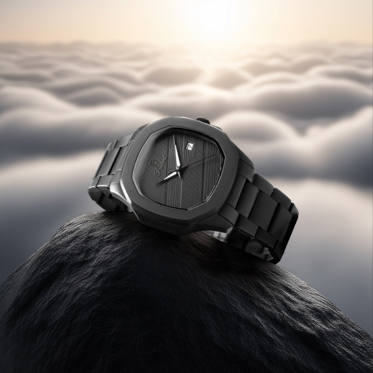 Parlent Gallant Graphite Steel - Men's Watch 42mm, Miyota Japan Quartz Movement, Waterproof 5ATM (50M), Stainless Steel