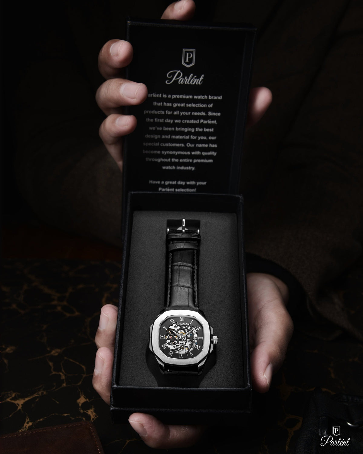 Parlent Gallant Vortex - Men's Watch 42mm, Automatic Movement, Waterproof 5ATM (50M), Stainless Steel