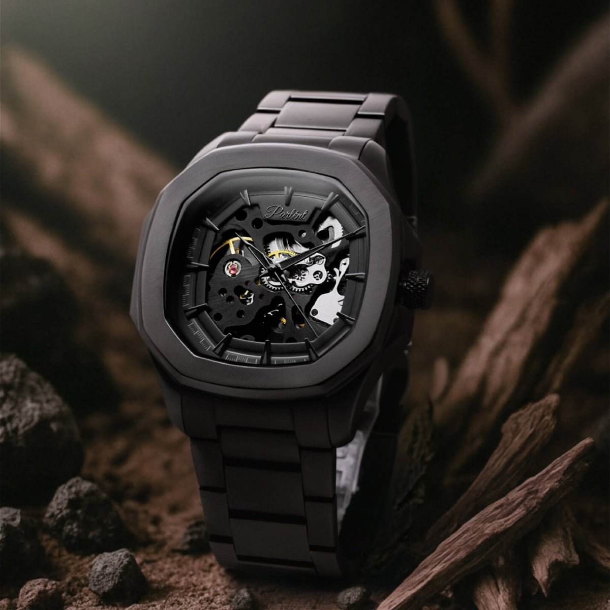 Parlent Gallant Phantom Steel - Men's Watch 42mm, Automatic Movement, Waterproof 5ATM (50M), Stainless Steel