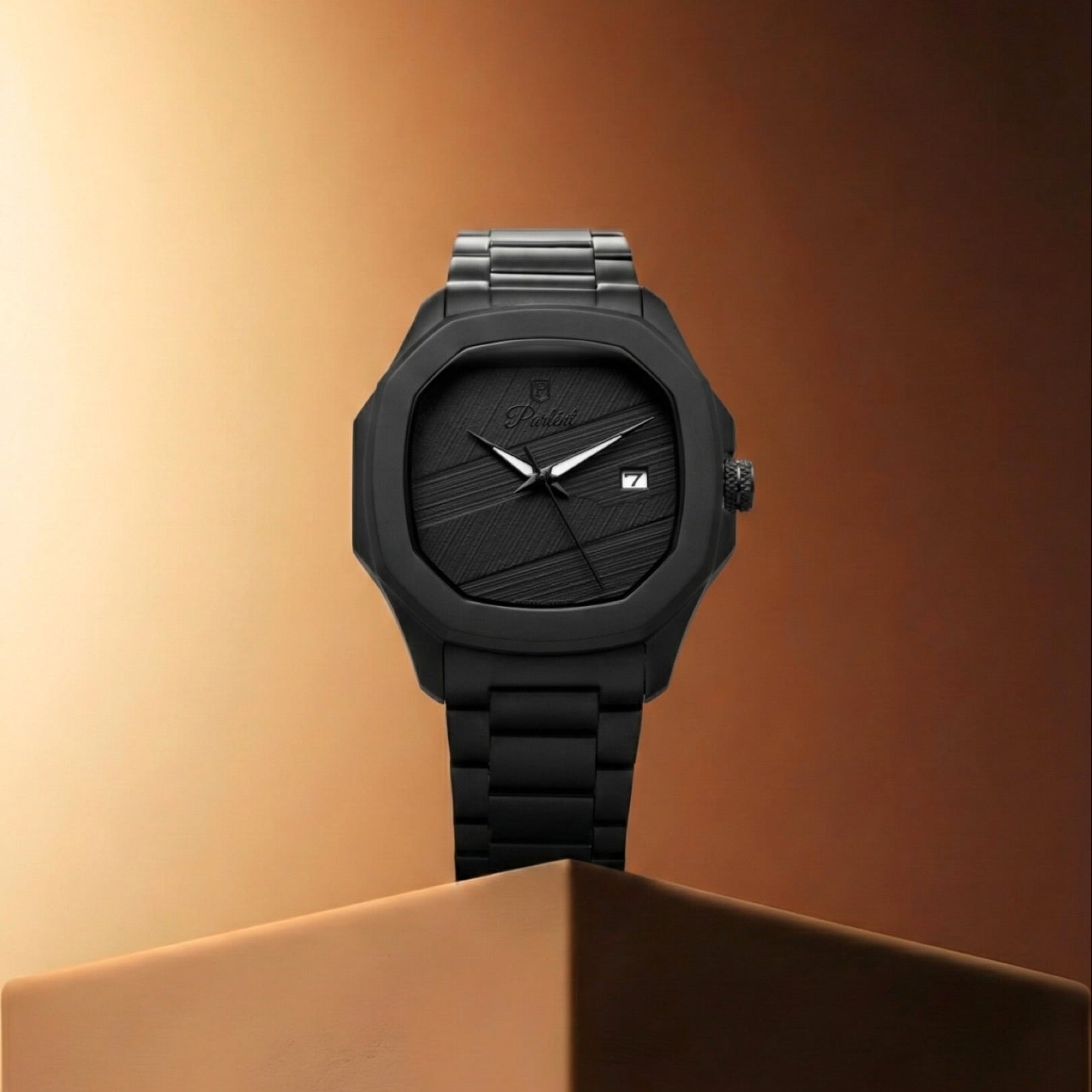 Parlent Gallant Graphite Steel - Men's Watch 42mm, Miyota Japan Quartz Movement, Waterproof 5ATM (50M), Stainless Steel