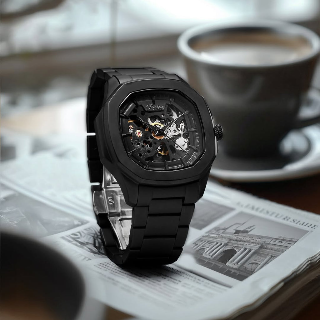Parlent Gallant Phantom Steel - Men's Watch 42mm, Automatic Movement, Waterproof 5ATM (50M), Stainless Steel