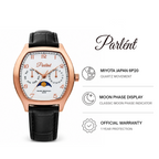 Parlent Valor - Men's Watches 36mm × 42.5mm, Miyota Japan 6P20 Quartz Movement, Waterproof 5ATM (50M), Stainless Steel