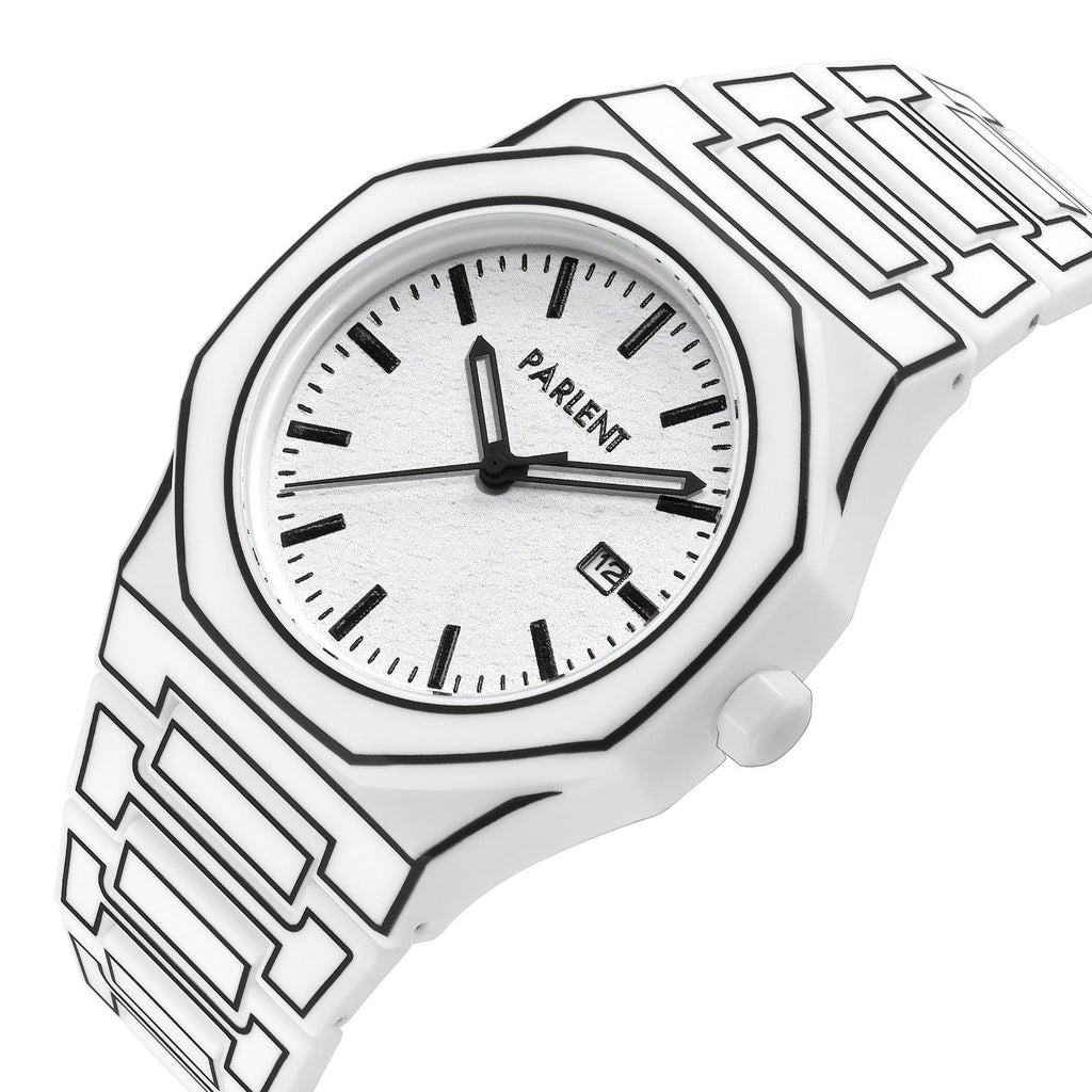 Parlent Palladium Sketch - Men's Watch 40mm, Miyota Japan Quartz Movement, Waterproof 3ATM (30M), Polycarbonate