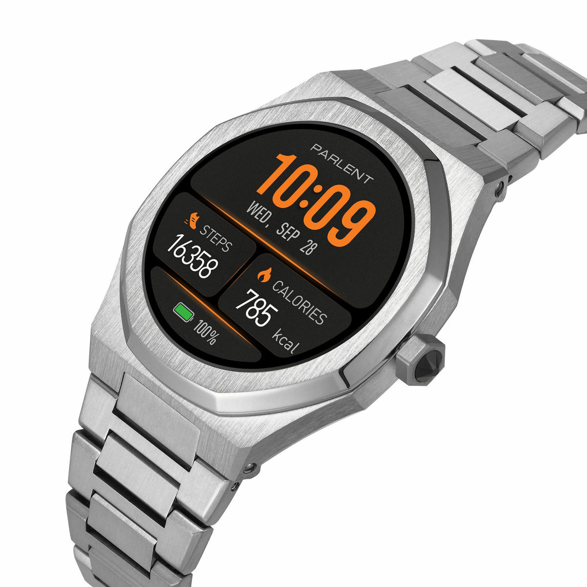 Parlent Palladium Active 2.0 - Men's Smartwatches 40mm, Waterproof 3ATM (30M), Stainless Steel