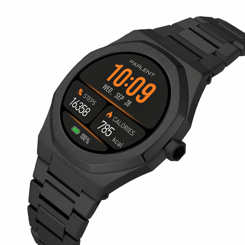 Parlent Palladium Active 2.0 - Men's Smartwatches 40mm, Waterproof 3ATM (30M), Stainless Steel