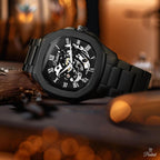 Parlent Gallant Vortex Steel - Men's Watch 42mm, Automatic Movement, Waterproof 5ATM (50M), Stainless Steel