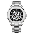 Parlent Gallant Vortex Steel - Men's Watch 42mm, Automatic Movement, Waterproof 5ATM (50M), Stainless Steel