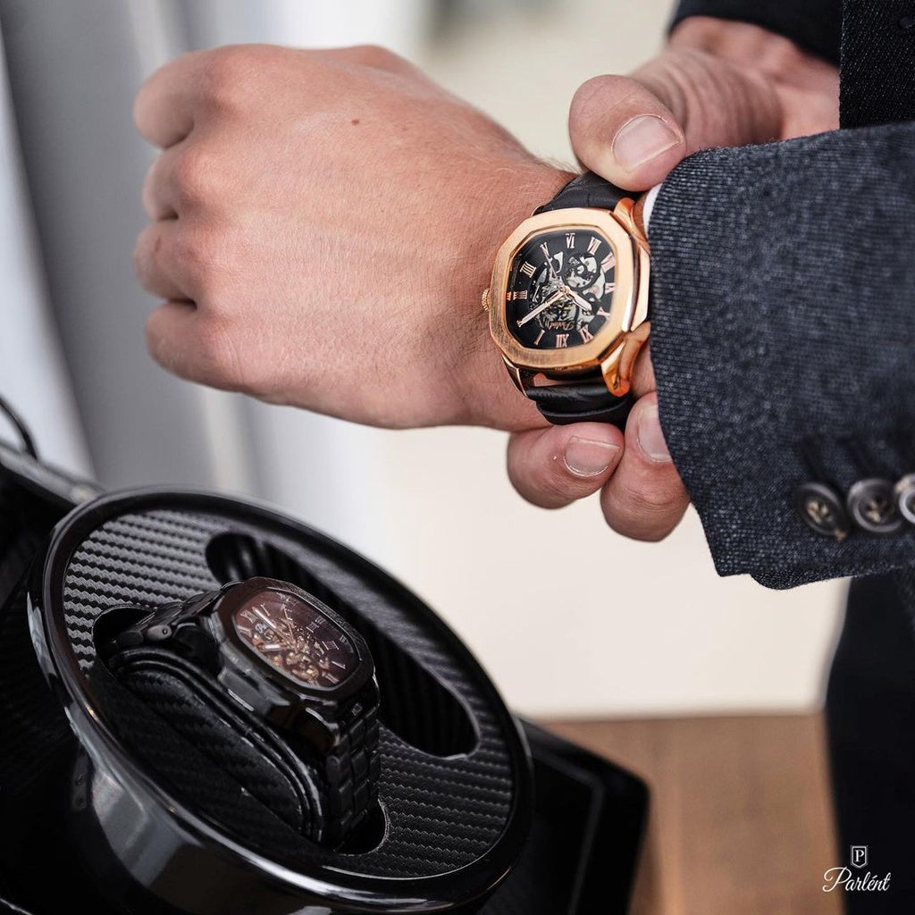 Parlent Gallant Vortex - Men's Watch 42mm, Automatic Movement, Waterproof 5ATM (50M), Stainless Steel