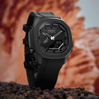 Parlent Gallant Hybrid Rubber - Men's Watches 42mm, Miyota Japan Quartz Movement, Waterproof 5ATM (50M), Stainless Steel