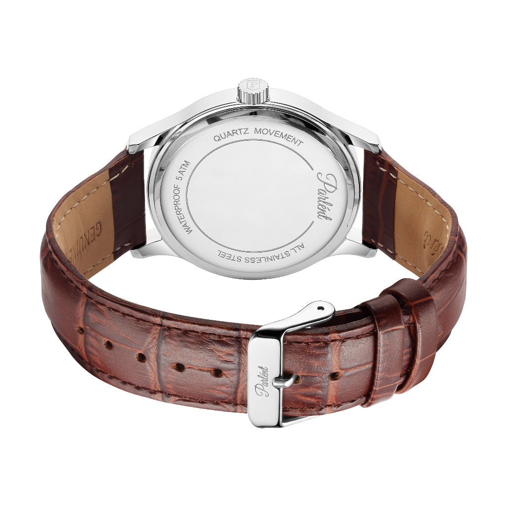 Parlent 45.15 - Men's Watches 42mm, Miyota Japan Quartz Movement, Waterproof 5ATM (50M), Stainless Steel