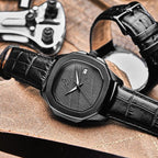 Parlent Gallant Graphite - Men's Watch 42mm, Miyota Japan Quartz Movement, Waterproof 5ATM (50M), Stainless Steel