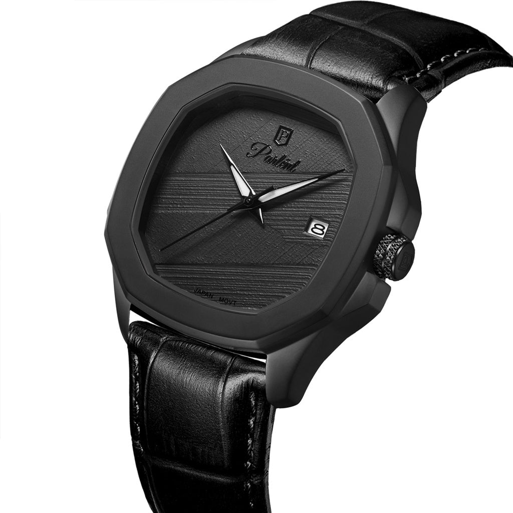 Parlent Gallant Graphite - Men's Watch 42mm, Miyota Japan Quartz Movement, Waterproof 5ATM (50M), Stainless Steel
