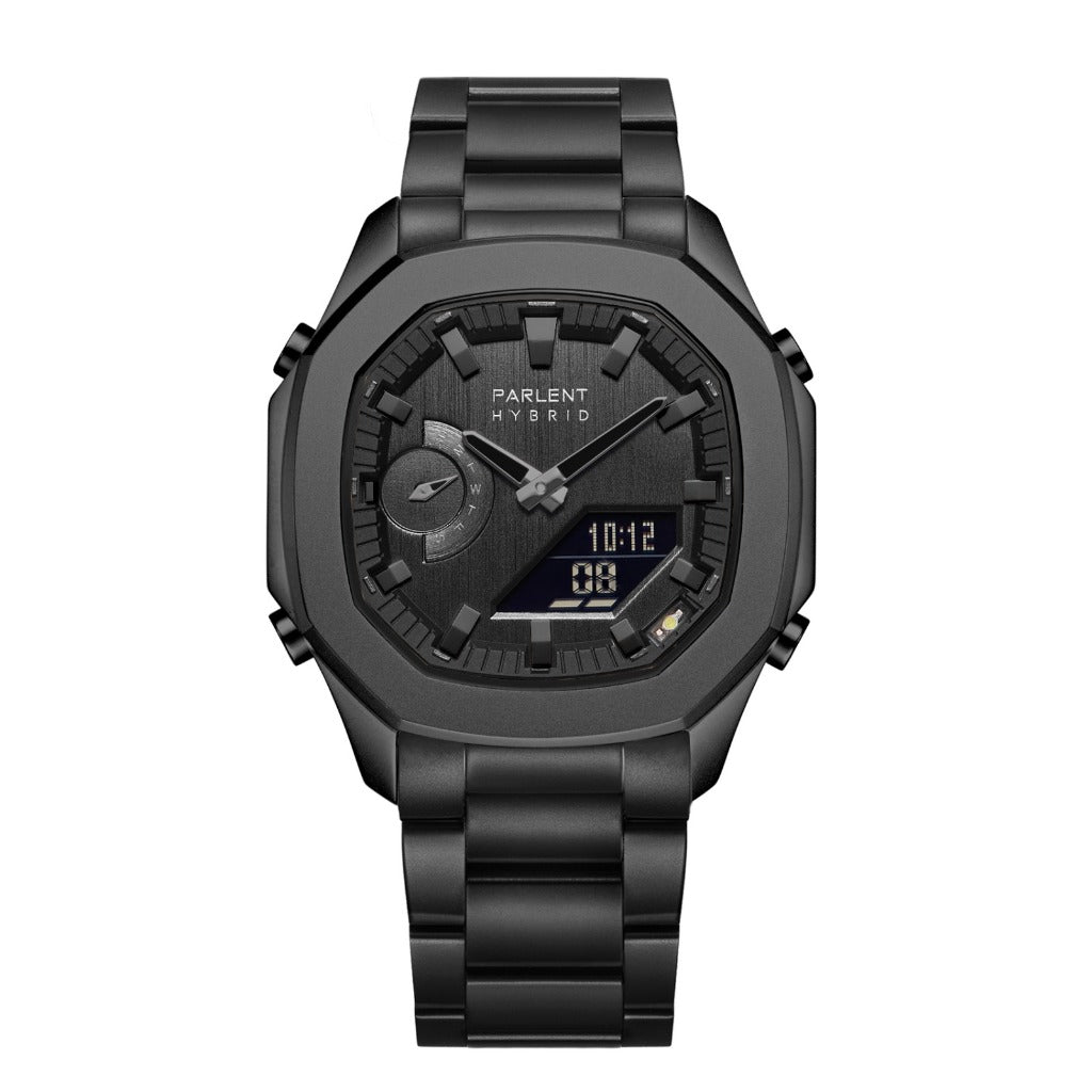 Parlent Gallant Hybrid Steel - Men's Watch 42mm, Japan Quartz Movement, Waterproof 5ATM (50M), Stainless Steel