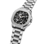 Parlent Gallant Vortex Edge Steel - Men's Watch 42mm, Automatic Movement, Waterproof 5ATM (50M), Stainless Steel