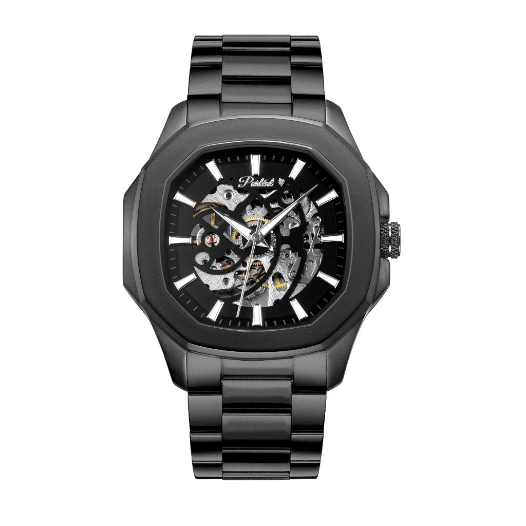 Parlent Gallant Vortex Edge Steel - Men's Watch 42mm, Automatic Movement, Waterproof 5ATM (50M), Stainless Steel
