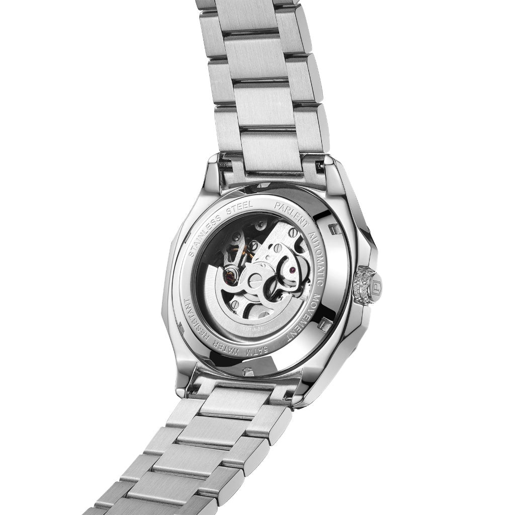 Parlent Gallant Vortex Edge Steel - Men's Watch 42mm, Automatic Movement, Waterproof 5ATM (50M), Stainless Steel