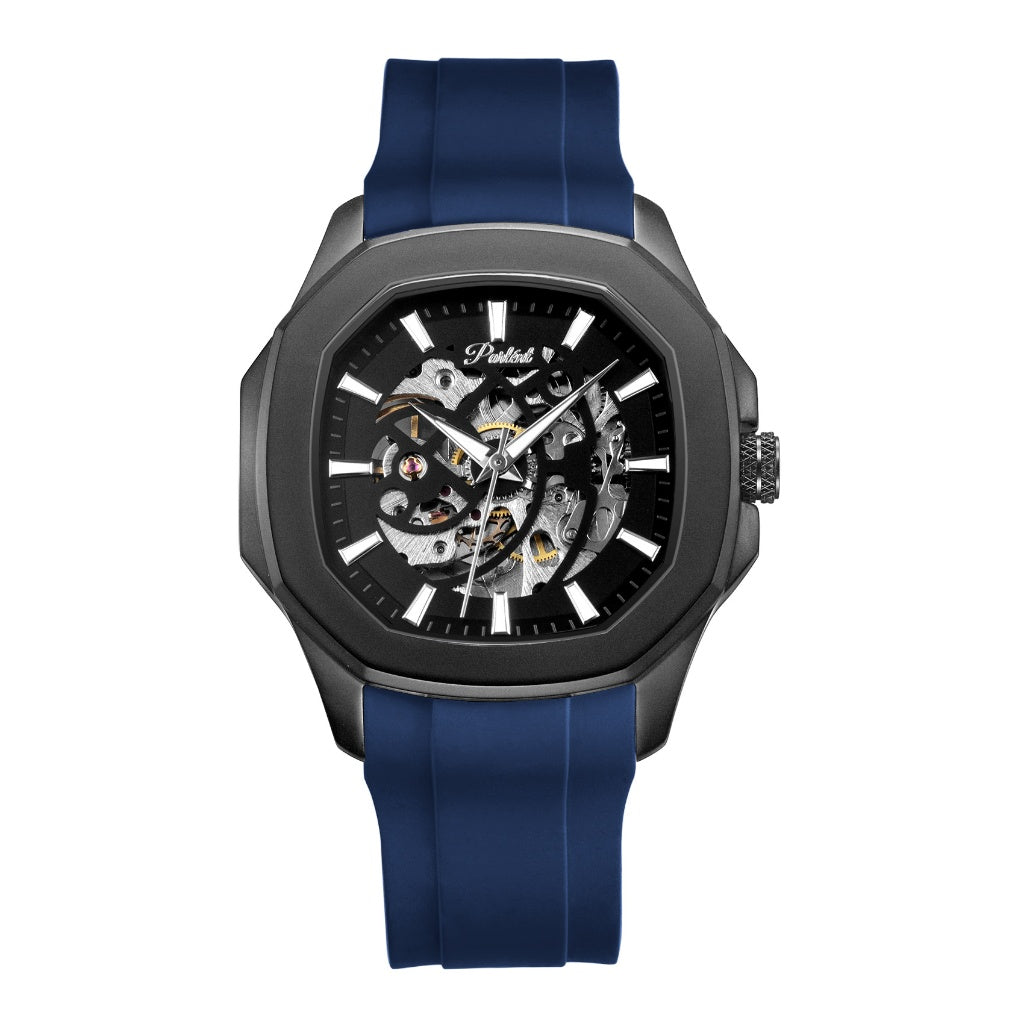 Parlent Gallant Edge Rubber - Men's Watch 42mm, Automatic Movement, Waterproof 5ATM (50M), Stainless Steel