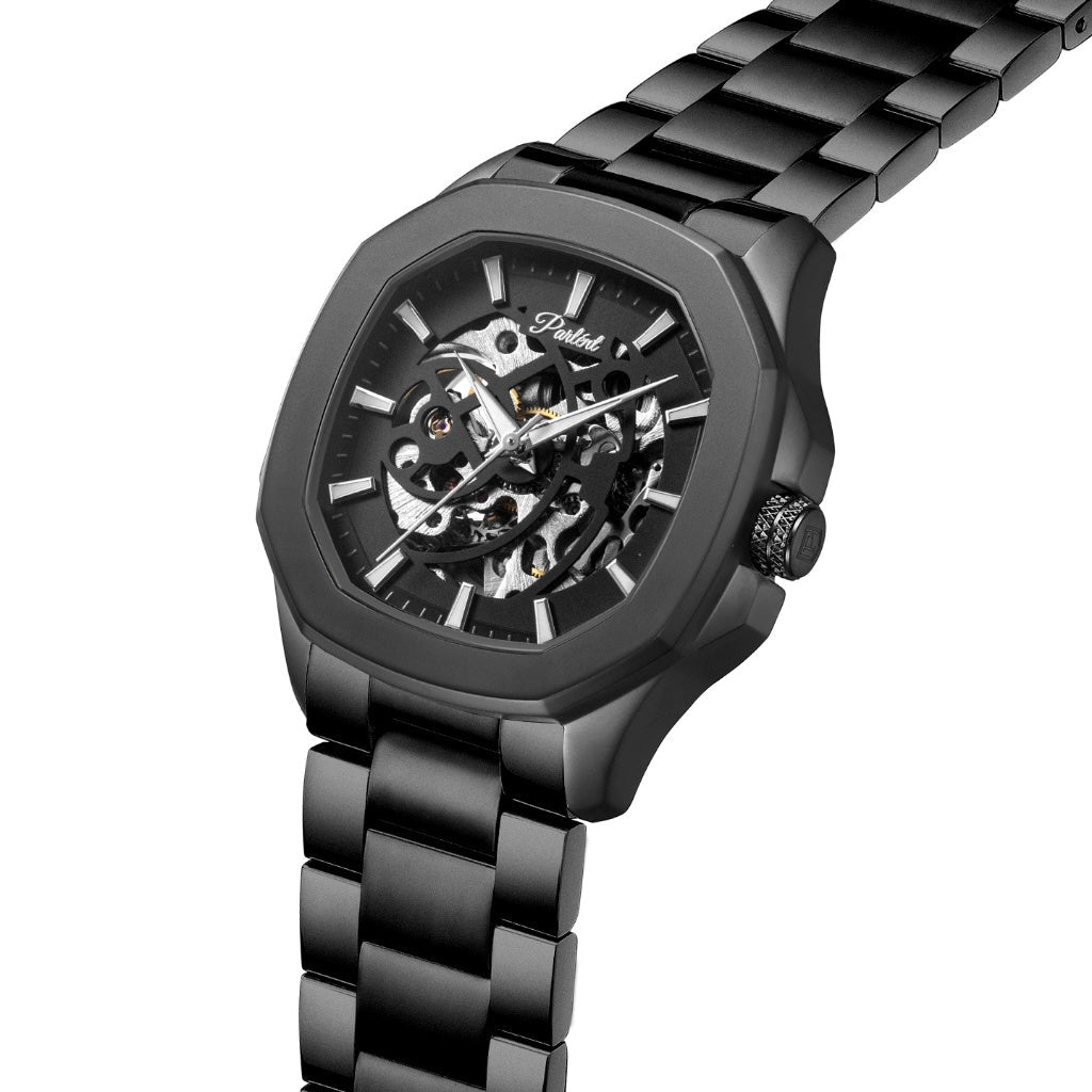 Parlent Gallant Vortex Edge Steel - Men's Watch 42mm, Automatic Movement, Waterproof 5ATM (50M), Stainless Steel