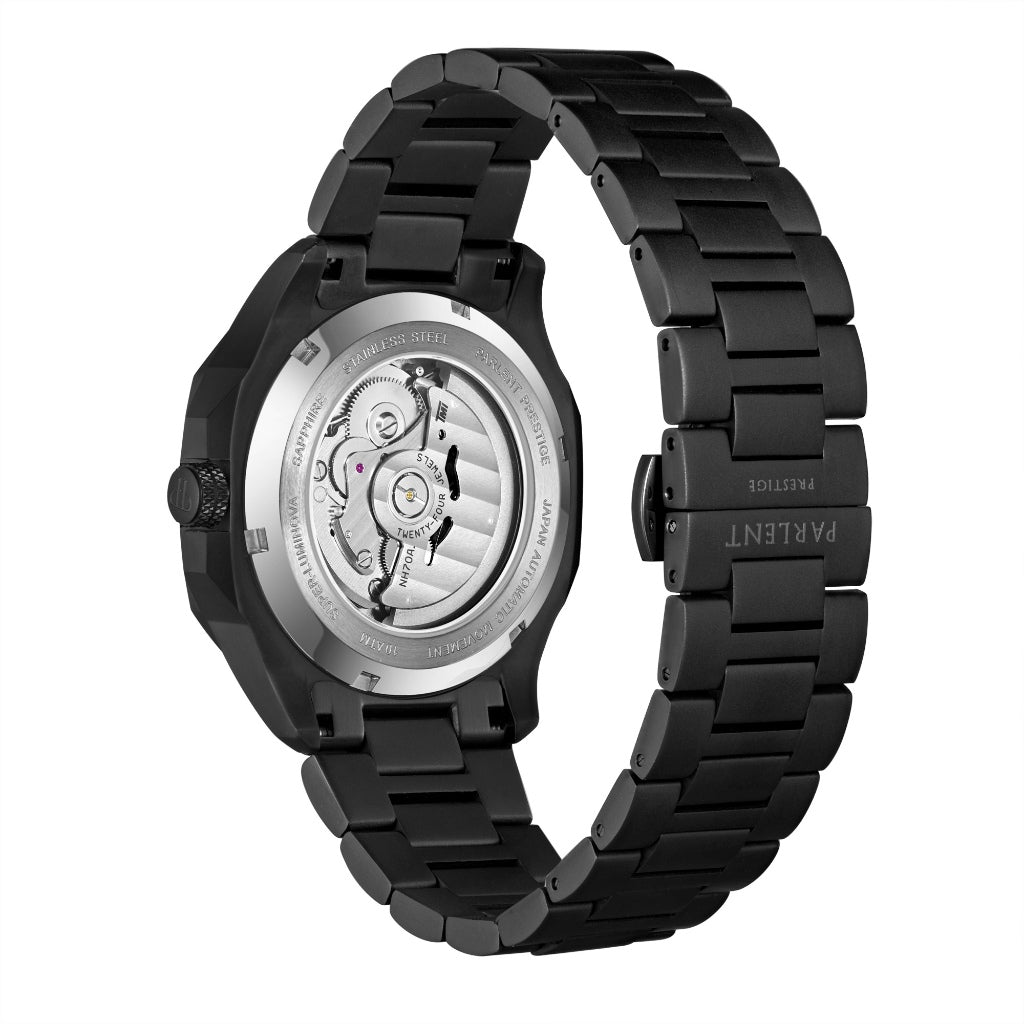 Parlent Prestige Asphalt - Men's Watches 42mm, Seiko Japan NH70 Automatic Movement, Waterproof 10ATM (100M), Stainless Steel