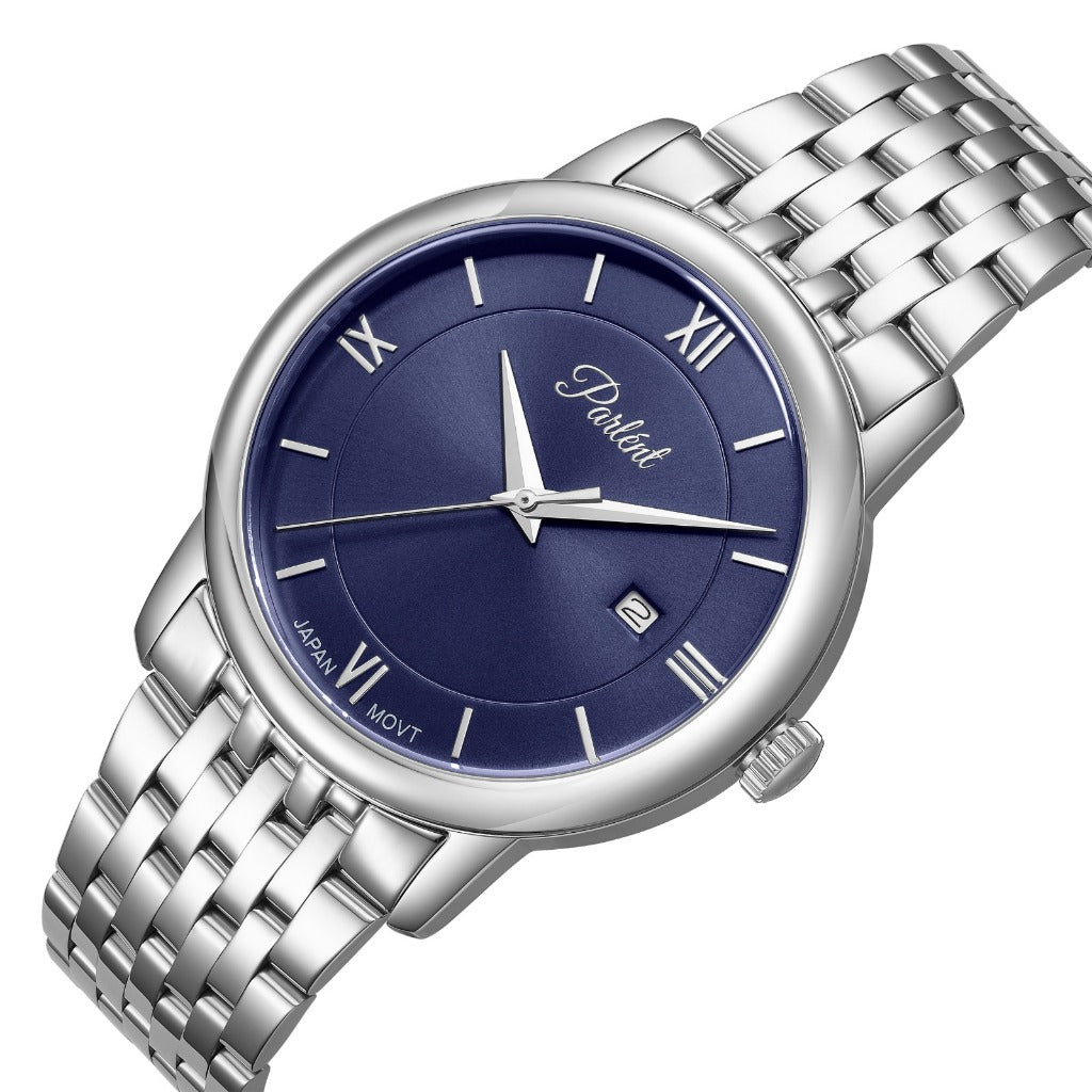 Parlent Lumos - Men's Watch 40mm, Japan Quartz Movement, Waterproof 3ATM (30M), Stainless Steel