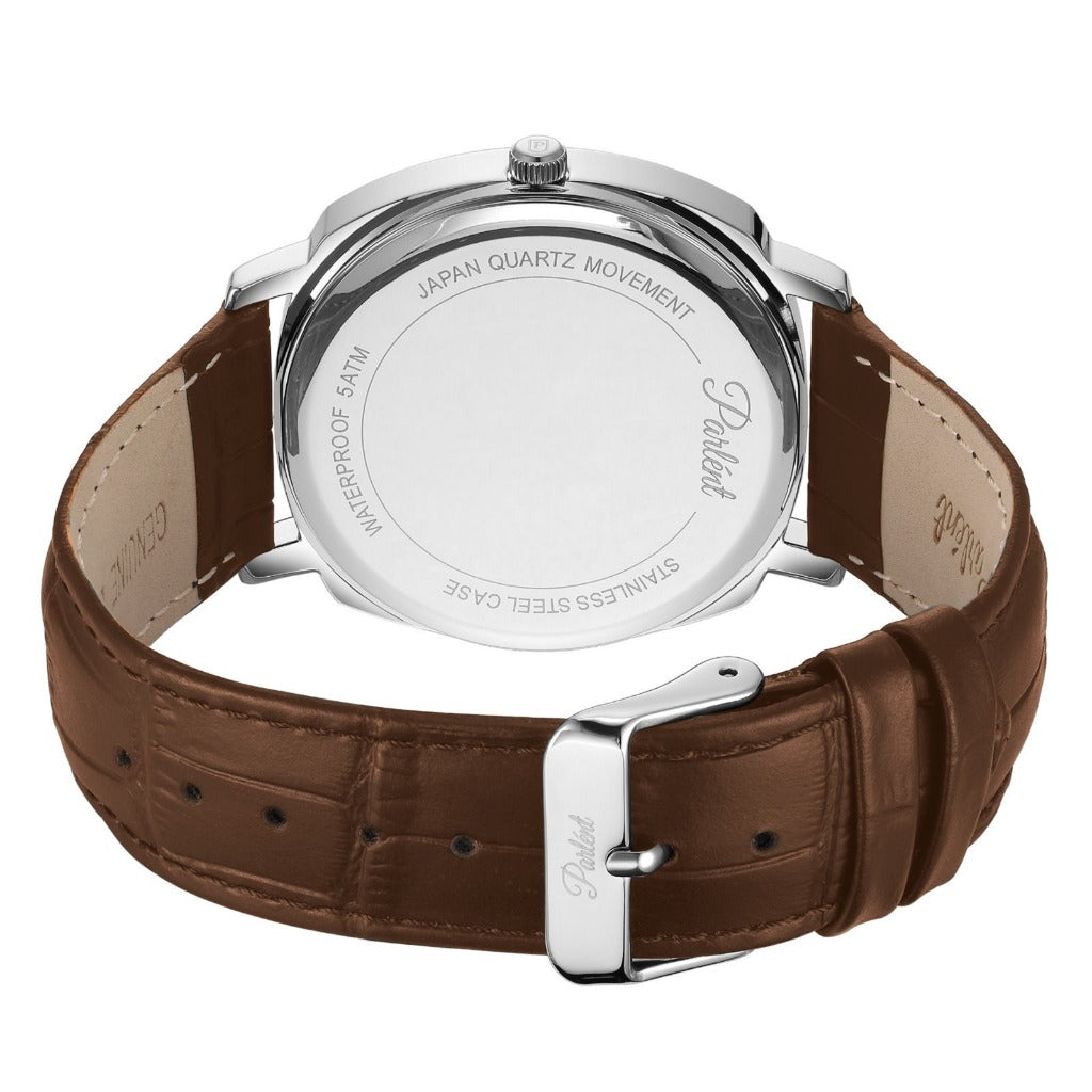 Parlent Rex - Men's Watch 40mm, Japan Quartz Movement, Waterproof 3ATM (30M), Stainless Steel