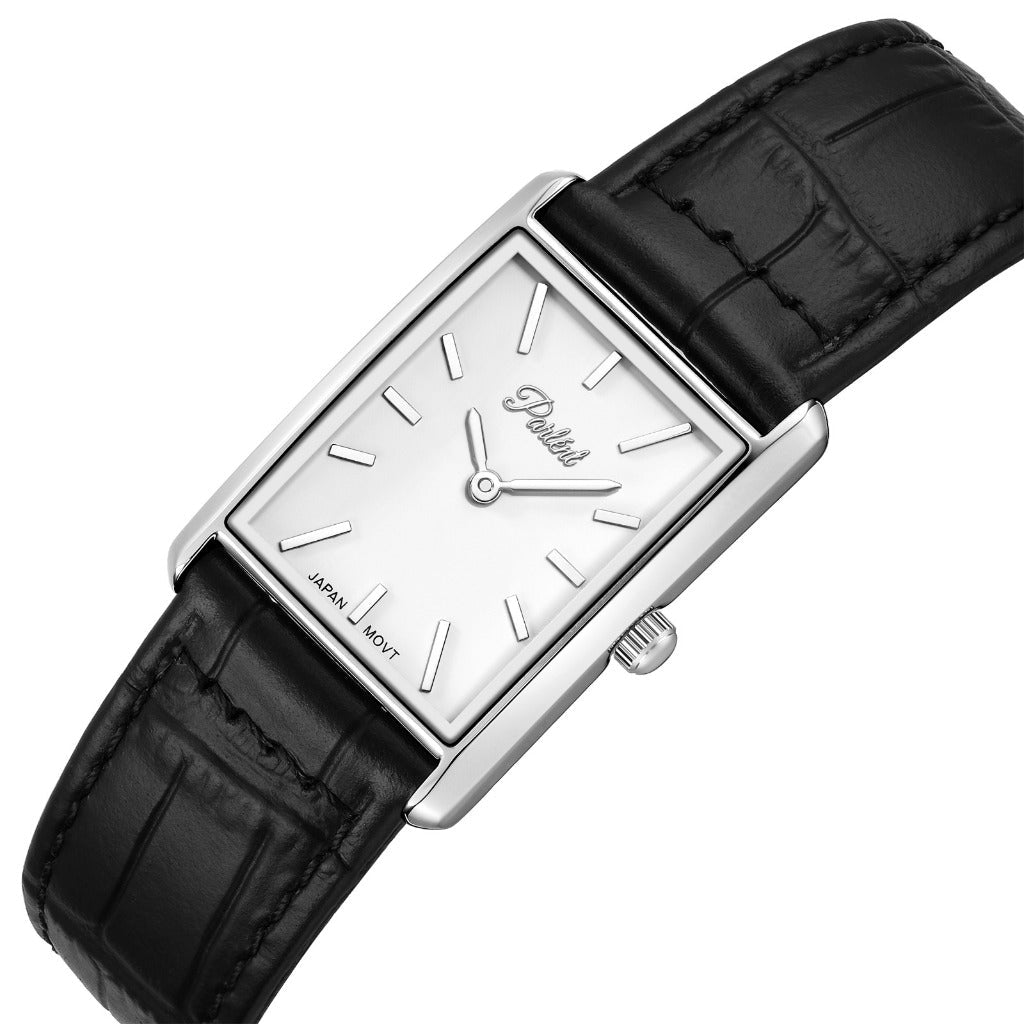 Parlent Blanco - Men's Watch 24 & 22mm, Japan Quartz Movement, Waterproof 3ATM (30M), Stainless Steel