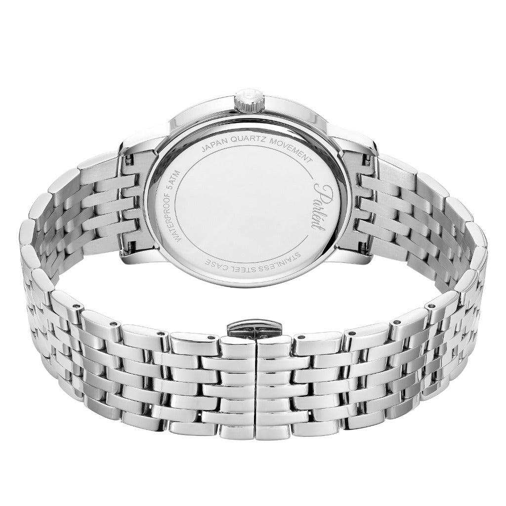 Parlent Lumos - Men's Watch 40mm, Japan Quartz Movement, Waterproof 3ATM (30M), Stainless Steel