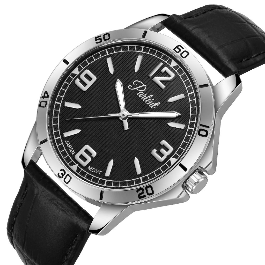 Parlent Geo - Men's Watch 40mm, Japan Quartz Movement, Waterproof 3ATM (30M), Stainless Steel