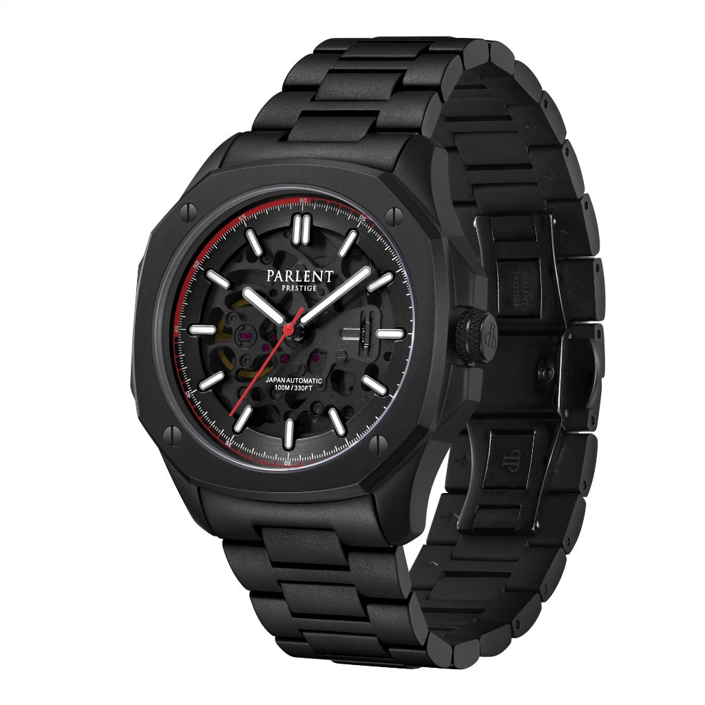Parlent Prestige Asphalt - Men's Watches 42mm, Seiko Japan NH70 Automatic Movement, Waterproof 10ATM (100M), Stainless Steel