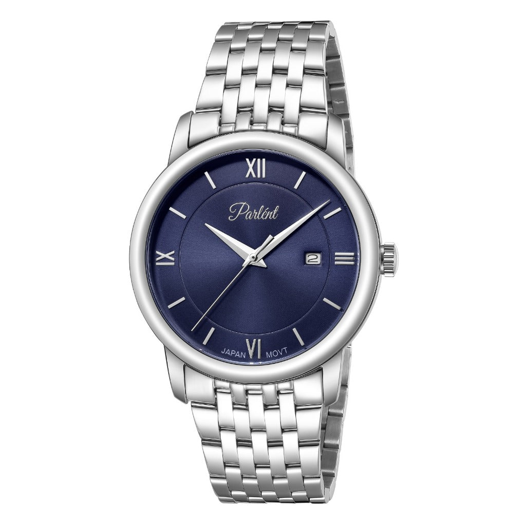 Parlent Lumos - Men's Watch 40mm, Japan Quartz Movement, Waterproof 3ATM (30M), Stainless Steel