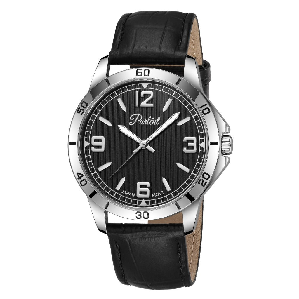 Parlent Geo - Men's Watch 40mm, Japan Quartz Movement, Waterproof 3ATM (30M), Stainless Steel