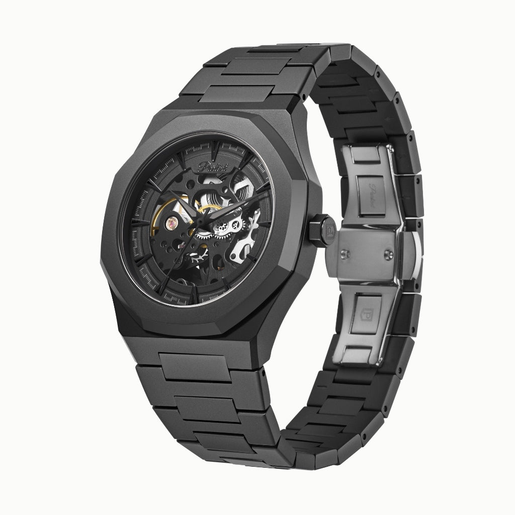Parlent Palladium Phantom Steel - Men's Watch 40mm, Automatic Movement, Waterproof 5ATM (50M), Stainless Steel
