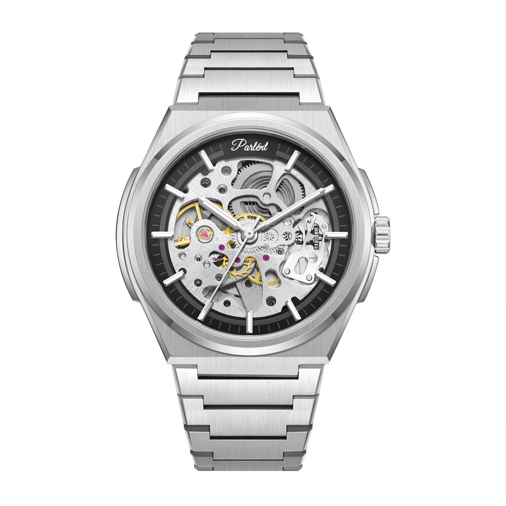 Parlent Stellar Automatic - Men's Watch 42mm, Automatic Movement, Waterproof 5ATM (50M), Stainless Steel